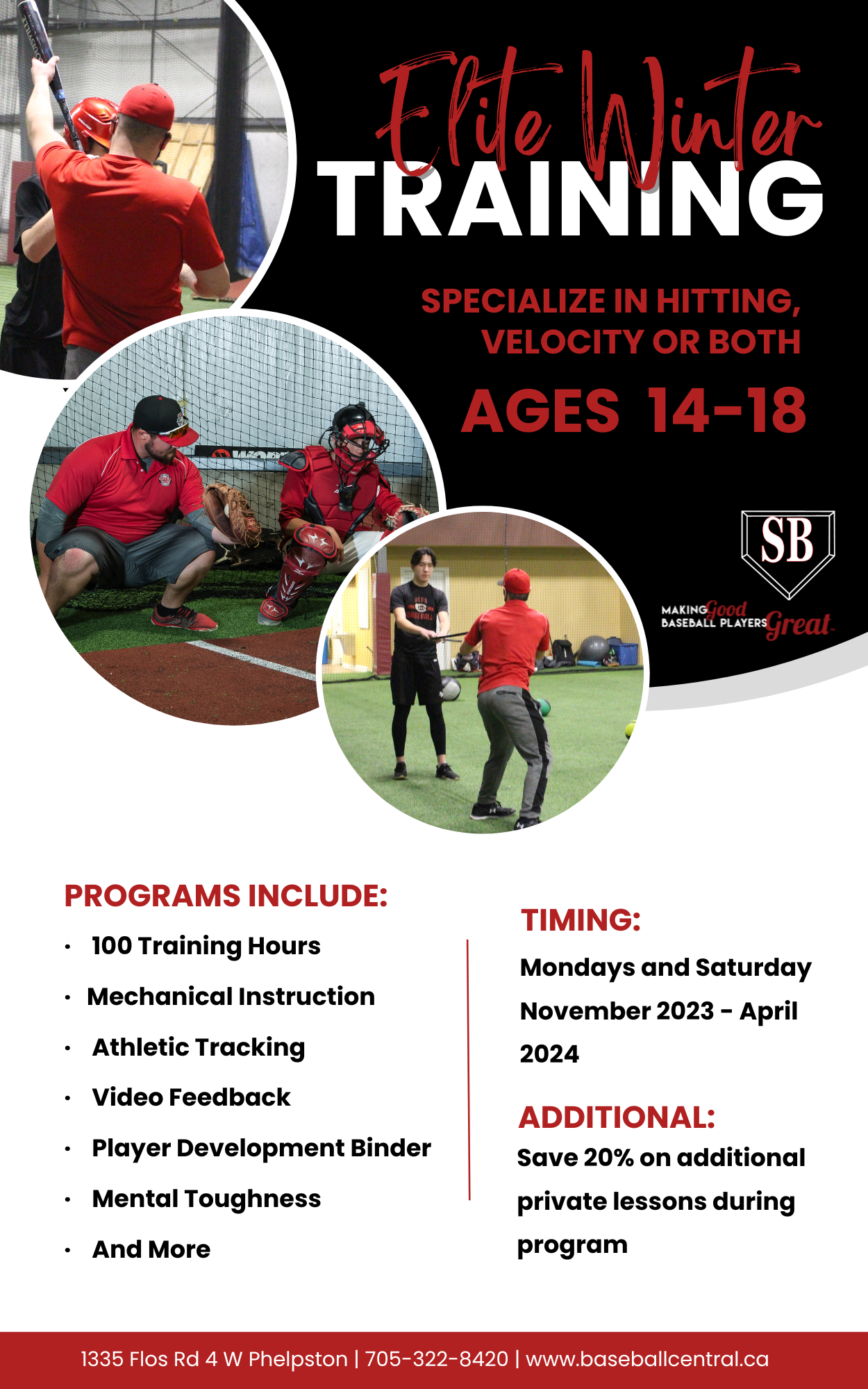 Winter Baseball training Ontario Smith Brothers Baseball